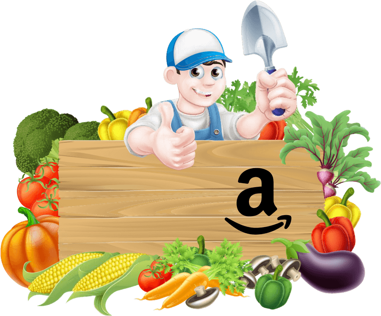 Amazon Buys Whole Foods - Cartoon Background Images Vegetables Clipart (800x800), Png Download