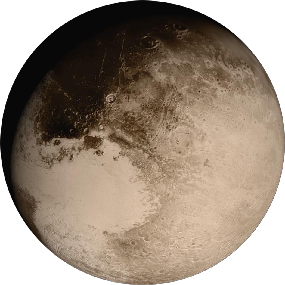 Pia19873 Pluto Newhorizons Flyingpastimage 20150714 - Pluto Planet No Background Clipart (1912x1077), Png Download