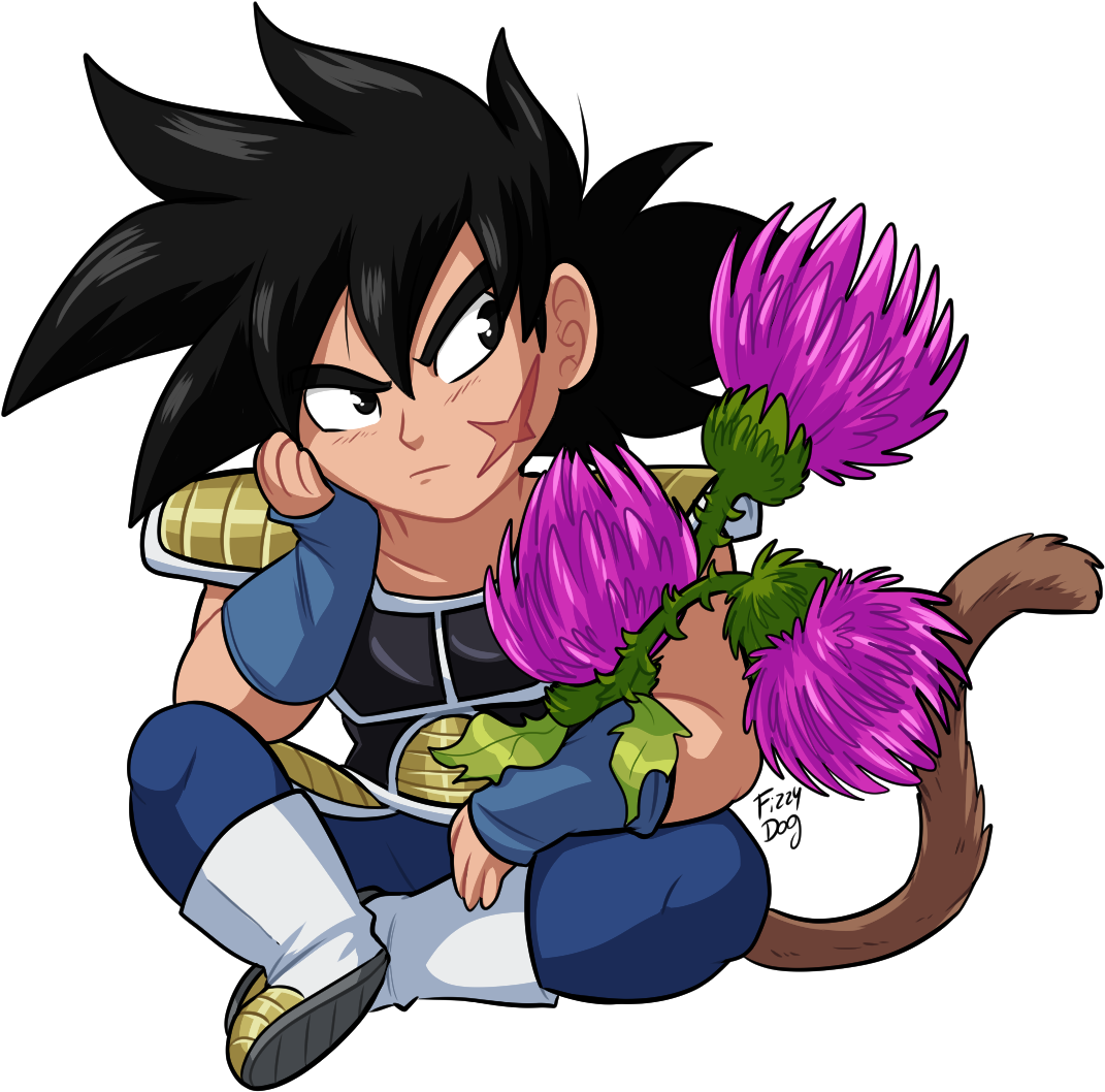 Bardock Burdock Flowers - Cartoon Clipart (1137x1113), Png Download