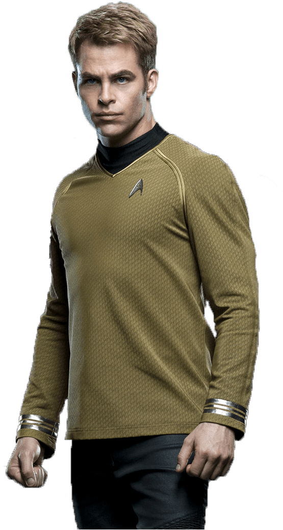 Chris Pine James T - Chris Pine Star Trek Costume Clipart (650x1100), Png Download