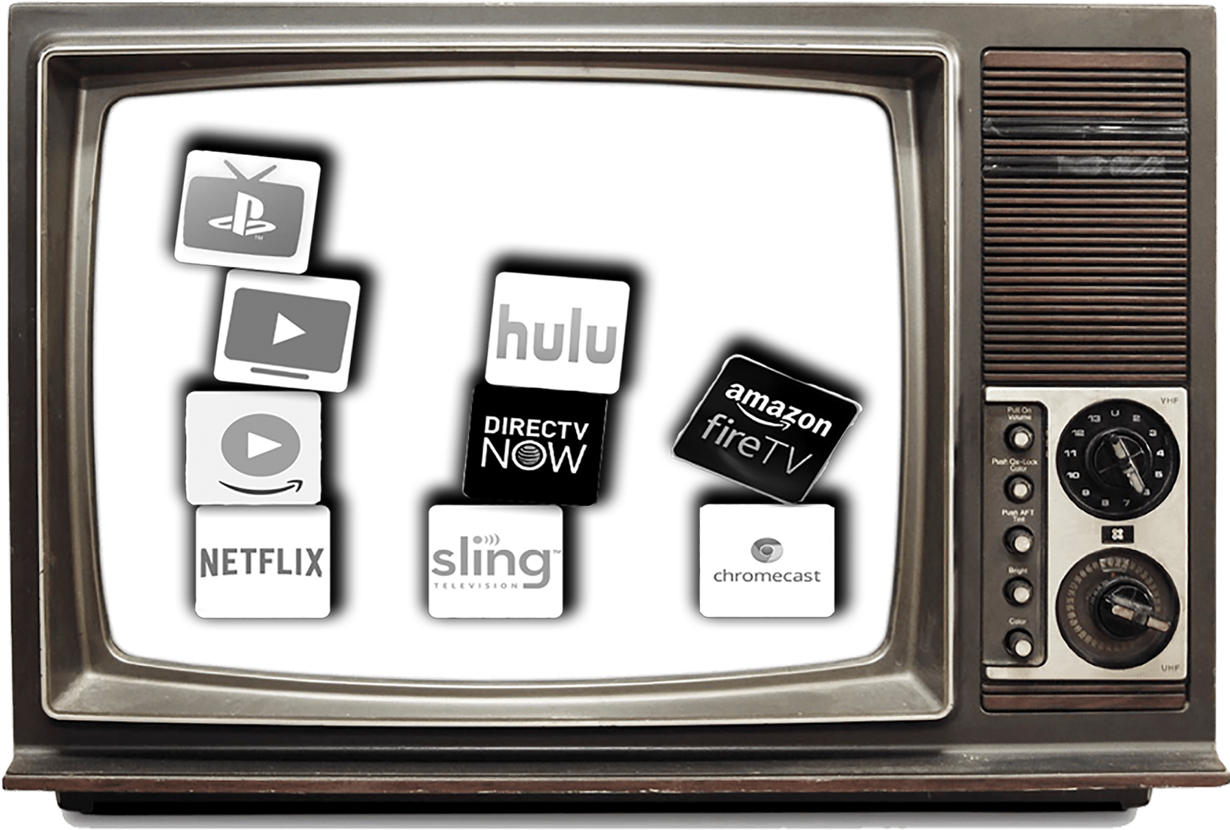 Tag - Hulu - Old Tv Transparent Background Clipart (1800x1240), Png Download