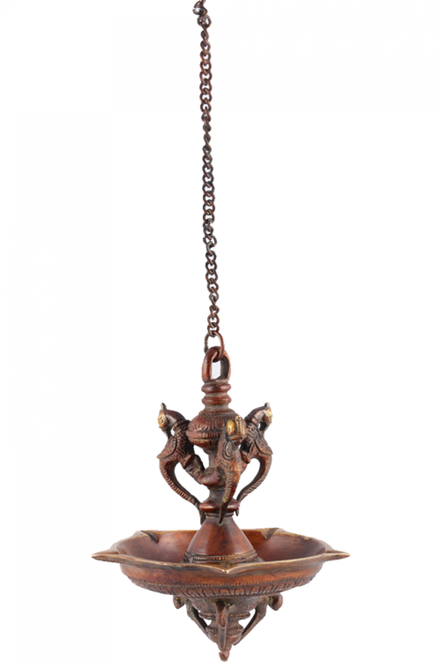 Hanging Diya Png - Brass Hanging Diya Png Clipart (900x1350), Png Download