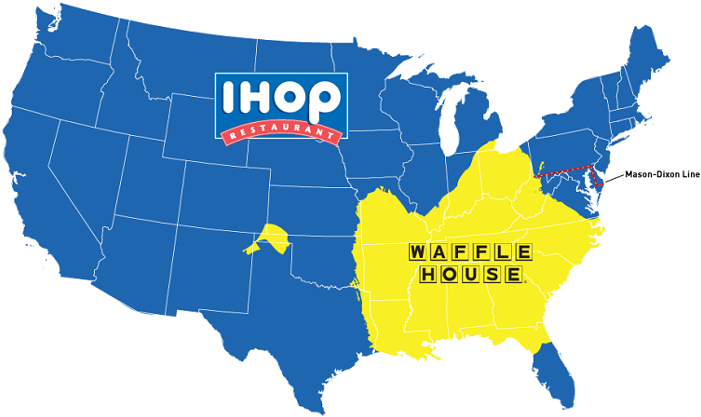 19 Maps That Prove South Florida Is Not Really The - Waffle House Map Clipart (745x419), Png Download