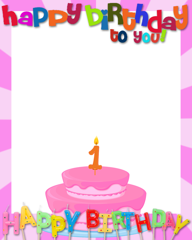 กรอบ Happy Birthday Png - กรอบ วัน เกิด น่า รัก Clipart (640x800), Png Download
