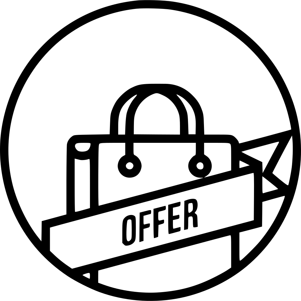 Offer Ribbon Carry Bag Cart Online Tag Label Comments - Mobile Offer Icon Clipart (980x980), Png Download