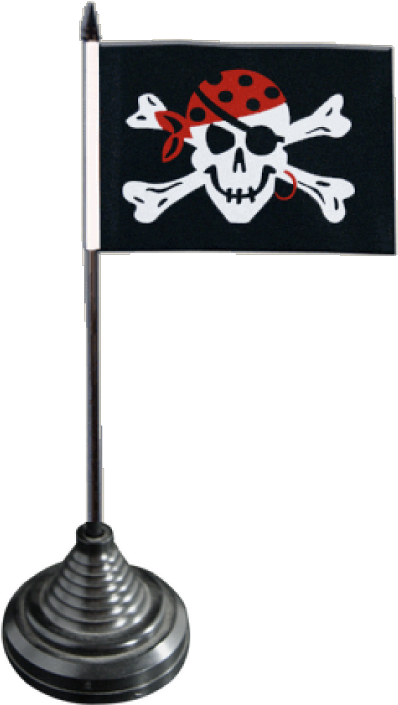 Pirate One Eyed Jack Table Flag - Pirate Clipart (565x999), Png Download