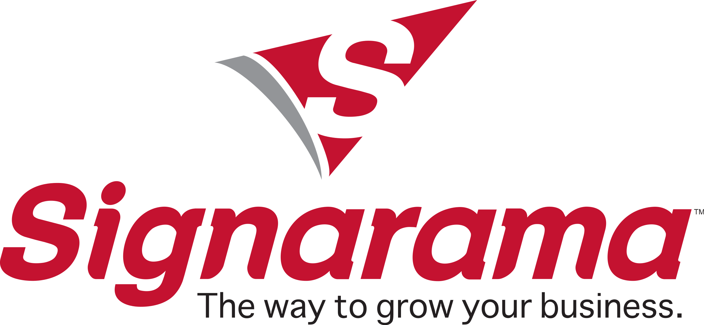 Signarama Icon Centered Logo Tag Cmyk Logo Png Transparent - Signarama Clipart (2400x1110), Png Download