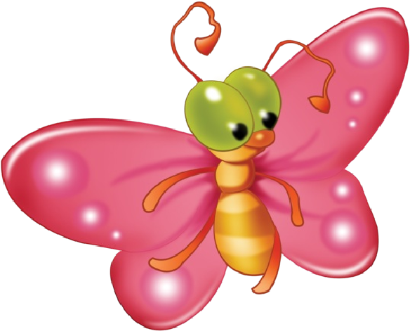 Pin Baby Butterfly Clipart - Transparent Background Cartoon Butterfly Transparent - Png Download (600x600), Png Download