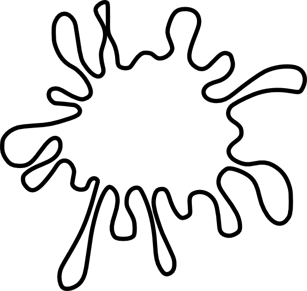 Splatter Clipart Outline Paint - White Paint Splatter Clip Art - Png Download (600x568), Png Download