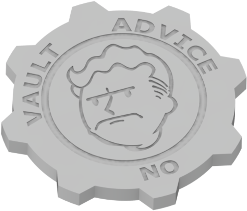 Fallout Coin 3d Print - Fallout Coin Clipart (667x500), Png Download