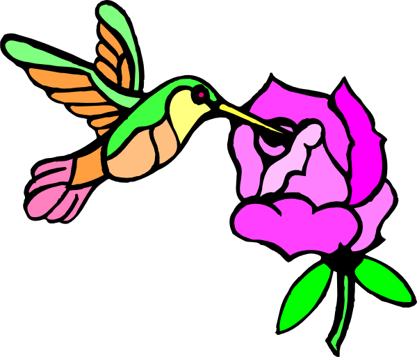 How To Set Use Hummingbird With Flower Svg Vector Clipart (600x513), Png Download