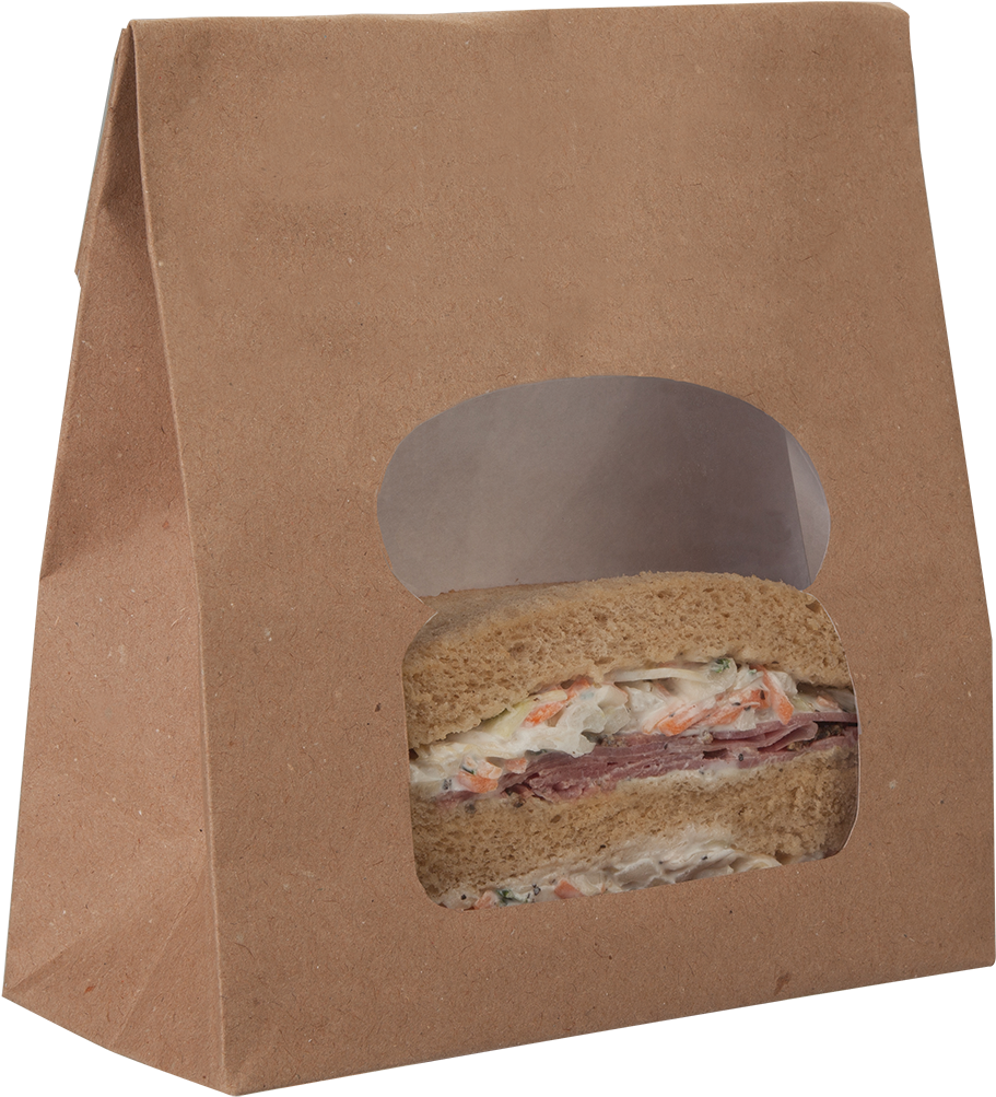Colpac Laminated Sandwich Bag Kraft , Png Download - Sandwich Bag Clipart (911x1003), Png Download