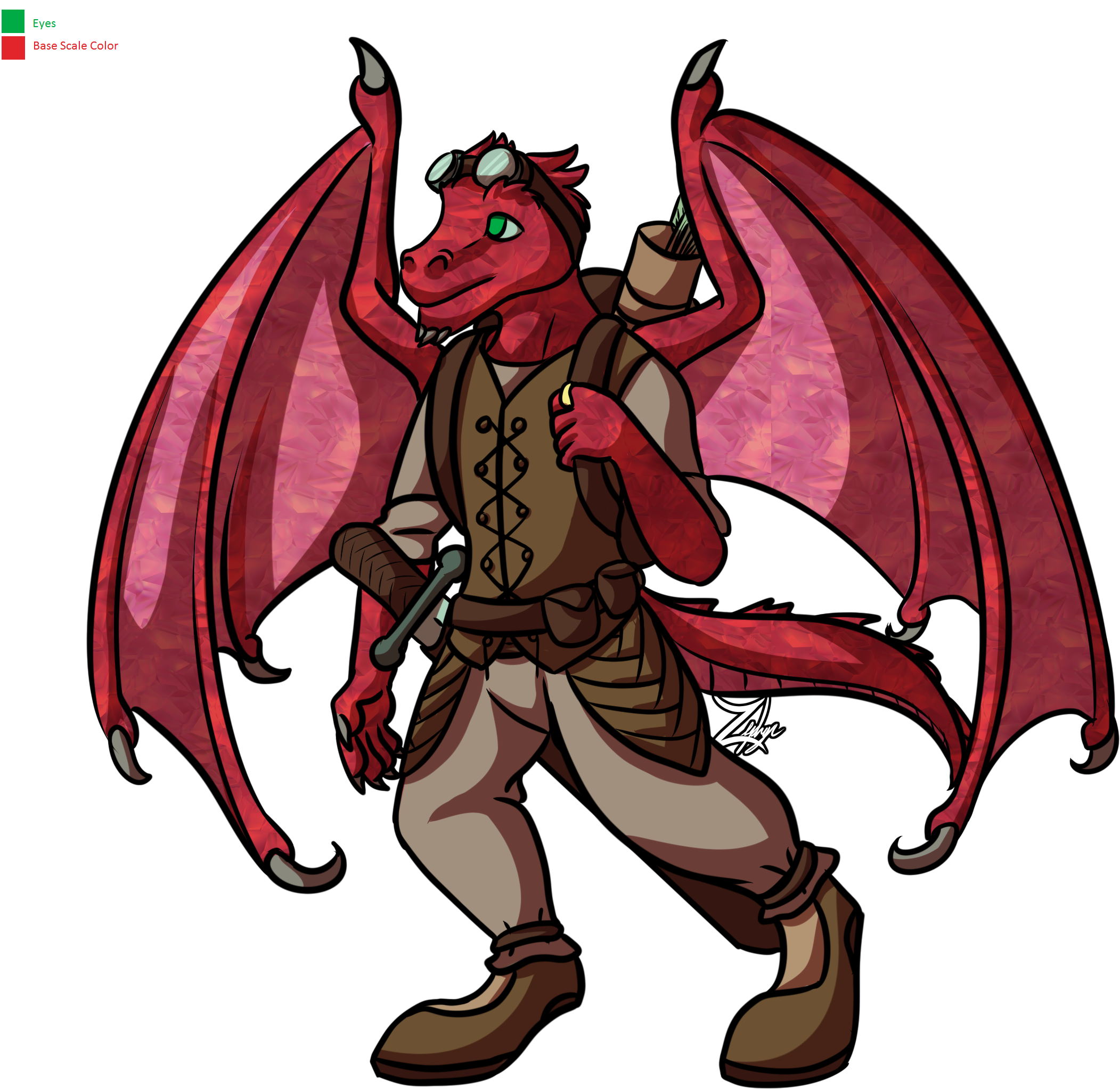 Raelgil Sjachi The Crystal Dragonwrought Kobold , Png Clipart (2103x2045), Png Download