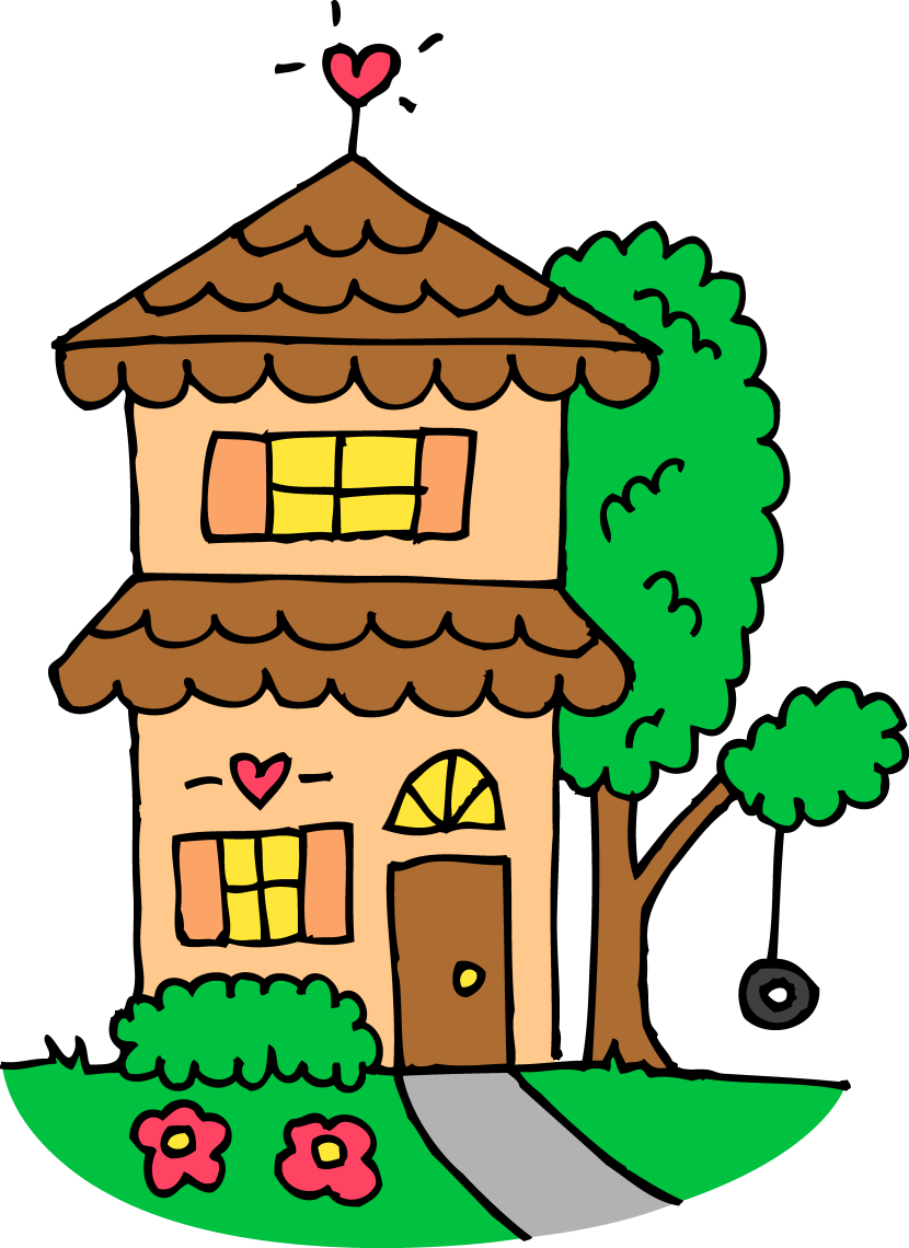 Cute House Clipart - House Clipart - Png Download (830x1140), Png Download