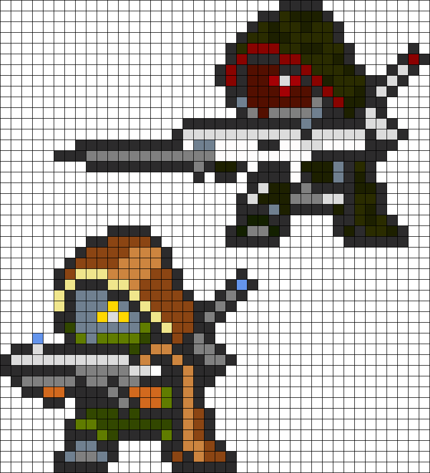 Destiny Hunters Perler Bead Pattern / Bead Sprite - Perler Bead Destiny Clipart (841x925), Png Download