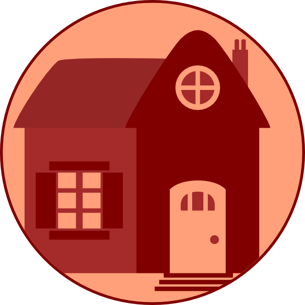 How To Set Use Little Red House Svg Vector Clipart (600x600), Png Download