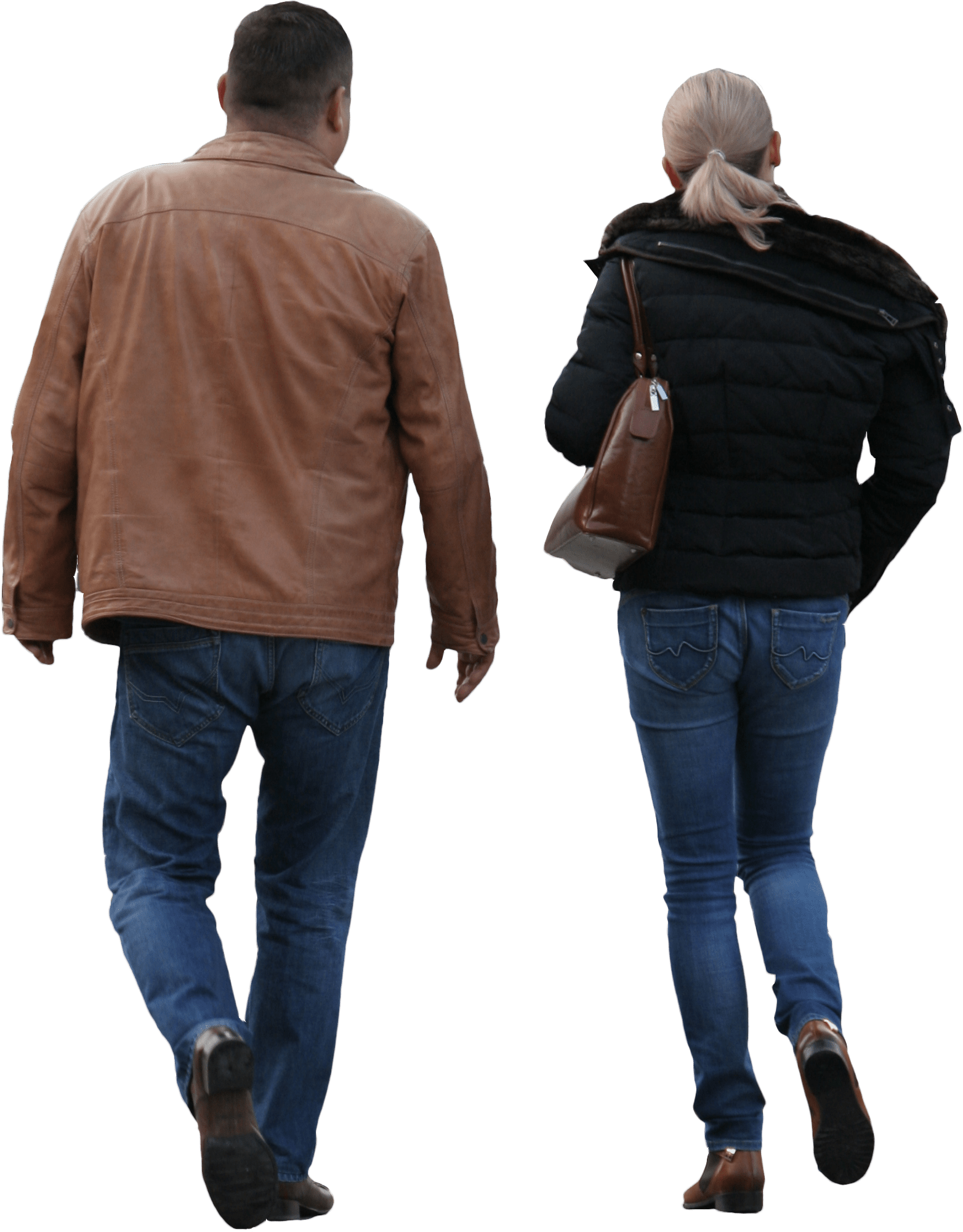 Cut Out People Walking Png Clipart (1776x2320), Png Download