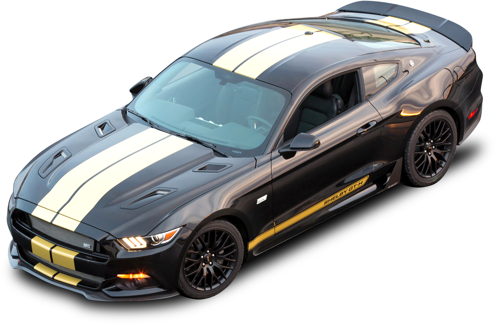 Black Ford Shelby Gt H Top View Car - Car Png Top View Png Clipart (1718x1178), Png Download