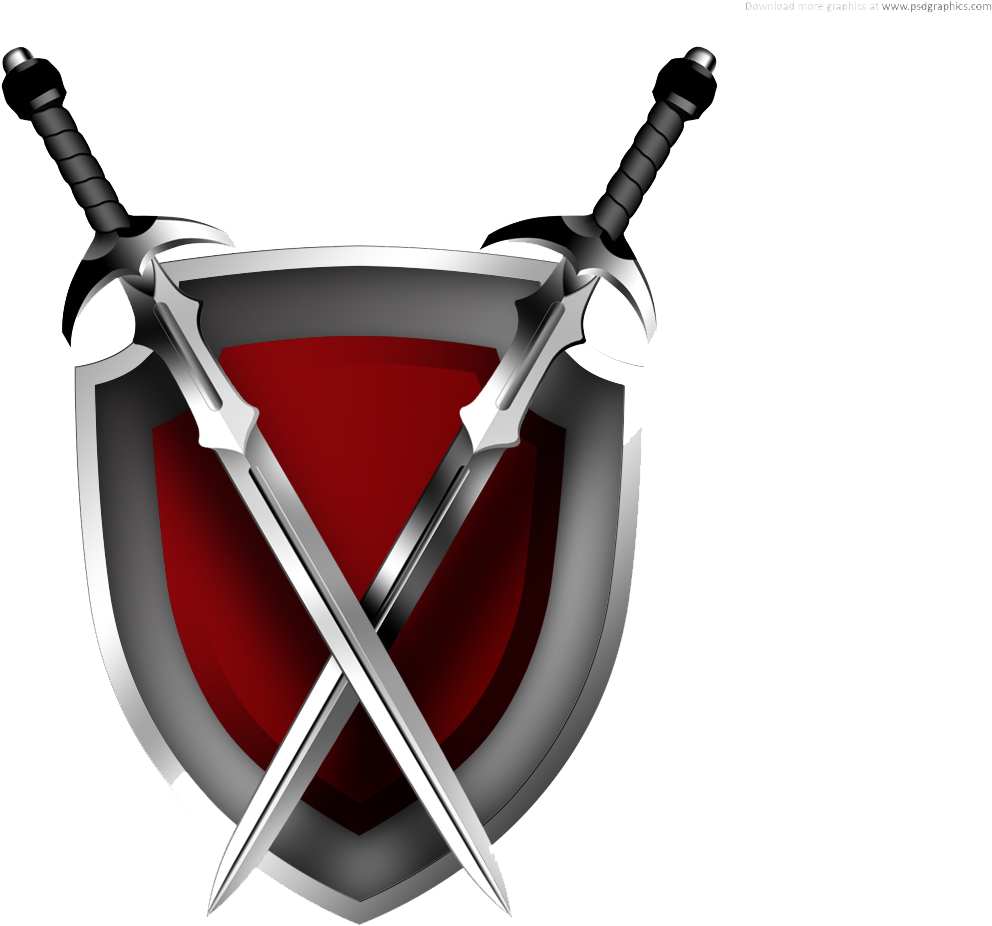 Cross Sword Png Transparent Image - Sword Shield Clipart (1280x1024), Png Download