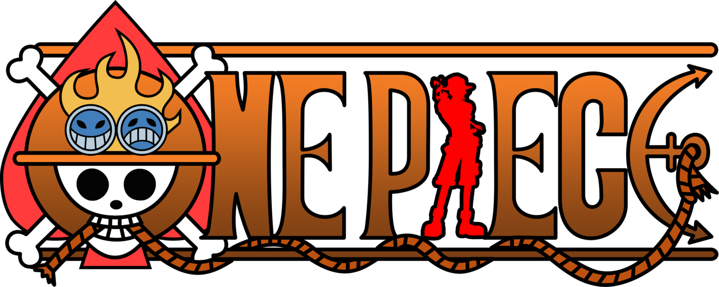 Figurine One Piece - One Piece Logo Ace Clipart (1414x565), Png Download
