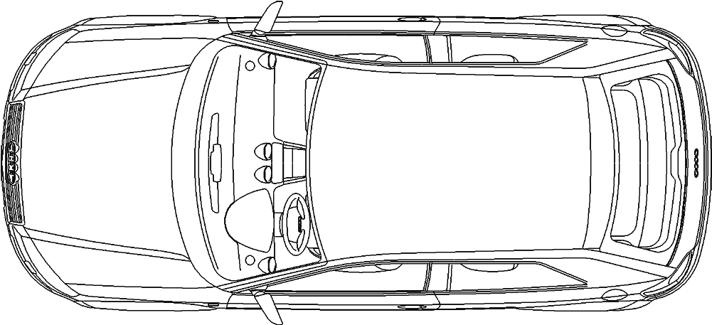 Car B63 - Car Top View Cad Clipart (1000x1000), Png Download