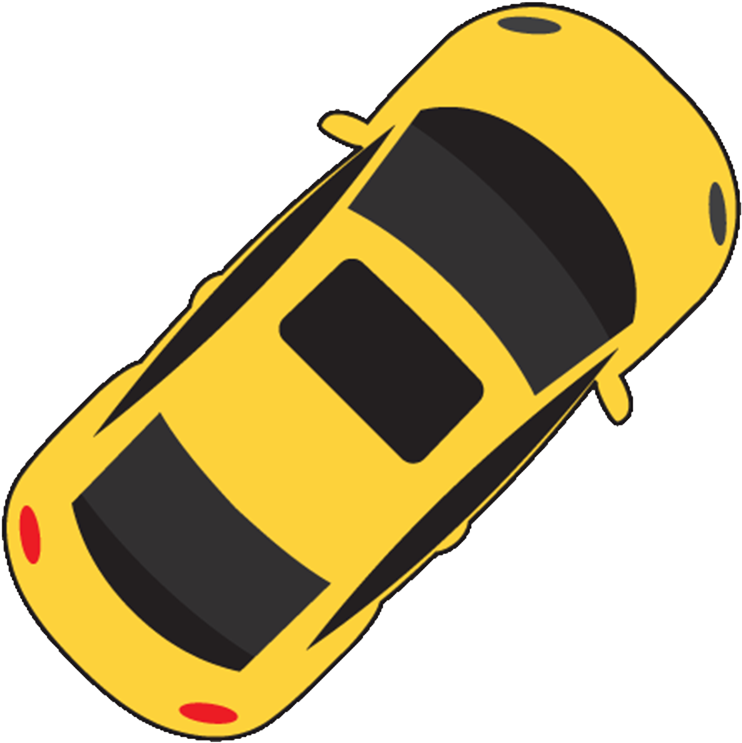 Car Icon Vector Top View , Png Download - Car Aerial View Vector Clipart (742x743), Png Download
