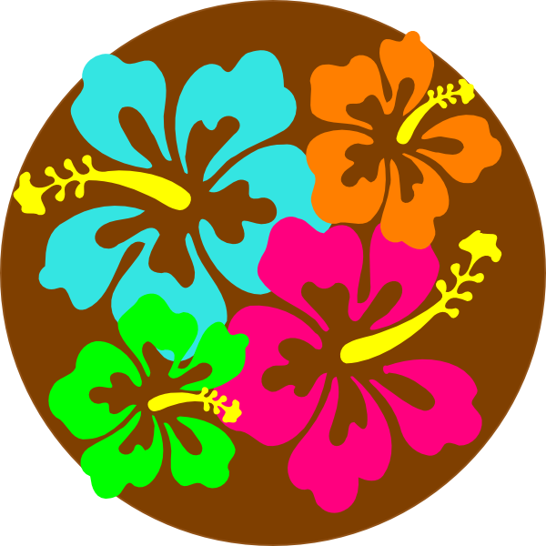 28 Collection Of Hawaiian Flower Clipart Border - Hawaiian Flower Vector Png Transparent Png (600x600), Png Download