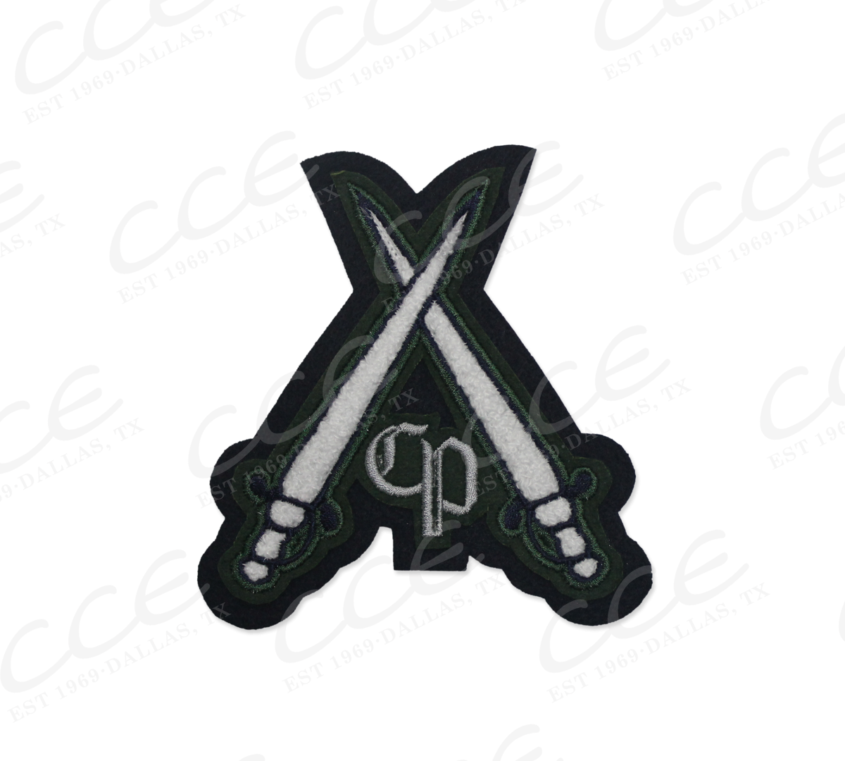 College Park Hs Crossed Swords Sleeve Mascot - Cross Clipart (1200x1080), Png Download