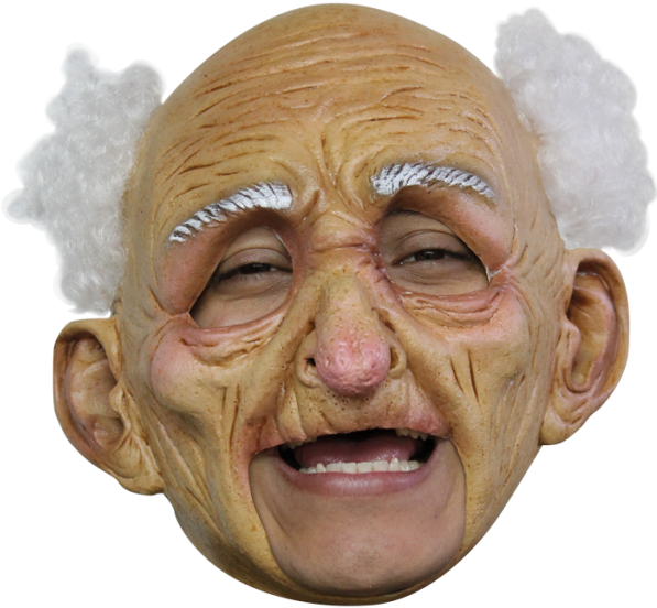 Deluxe Old Man Chin Strap Horror Mask , Png Download Clipart (597x552), Png Download