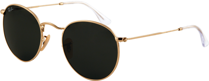 Rayban Round Sunglasses - Ray Ban Png Clipart (760x430), Png Download