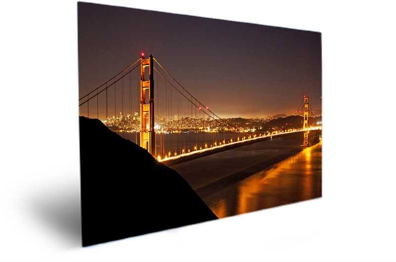 Night Look Golden Gate Bridge - Self-anchored Suspension Bridge Clipart (800x600), Png Download