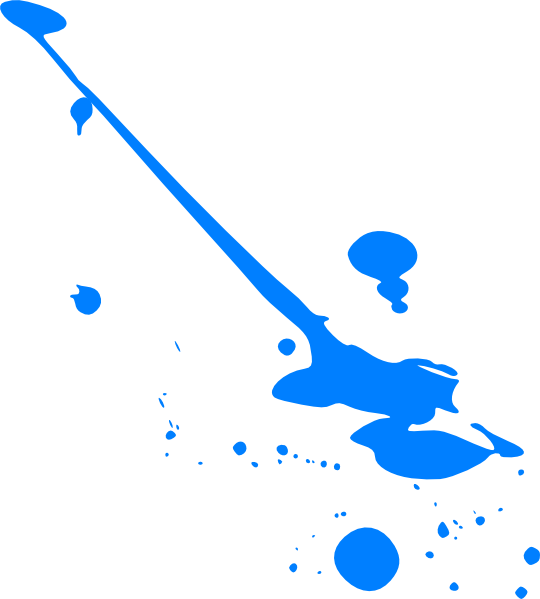 Blue Splatter Paint Clip Art - Blue Splatter Paint Png Transparent Png (540x599), Png Download
