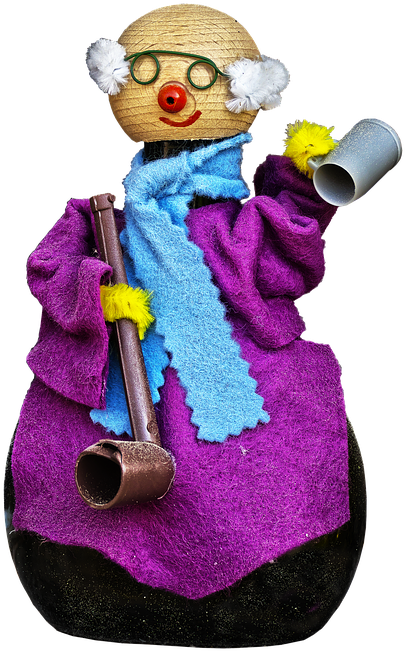 Grandpa, Figure, Holzfigur, Doll, Old Man, Glasses - Figurine Clipart (481x720), Png Download