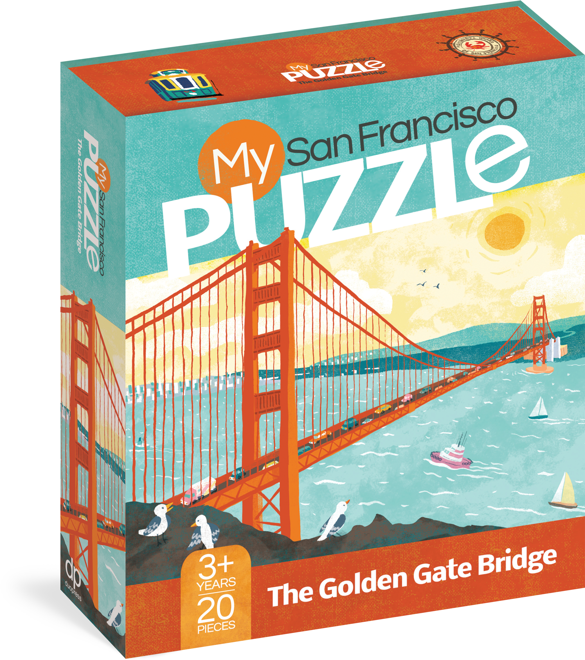 My San Francisco Puzzle The Golden Gate Bridge By Duopress Clipart (2175x2400), Png Download