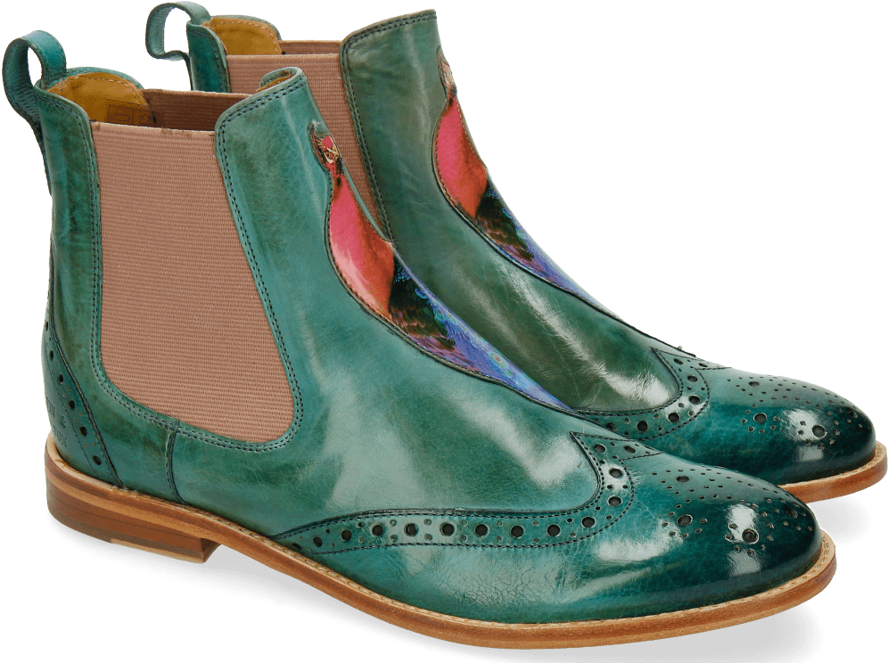 Ankle Boots Amelie 44 Sweet Water Peacock - Chelsea Boot Clipart (1024x1024), Png Download