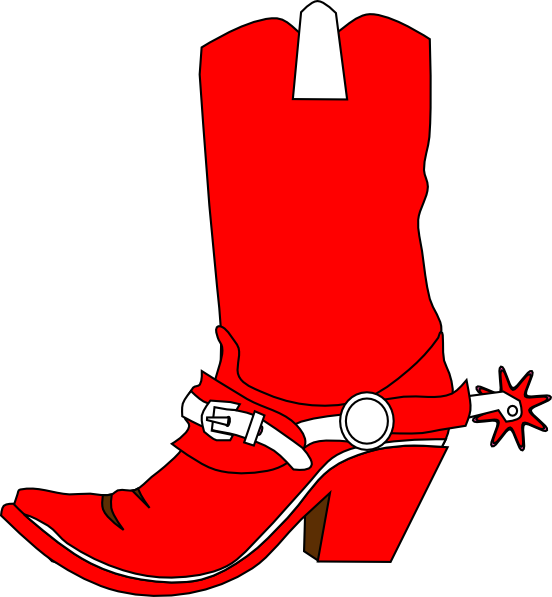 Cowboy Boot Png Transparent Image - Red Cowboy Boots Clipart (552x597), Png Download