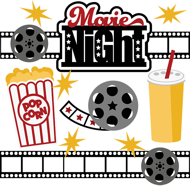 Movie Night Clip Art - Png Download (648x634), Png Download