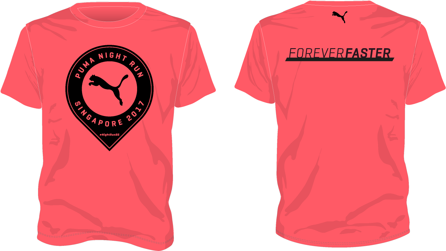 12km Neon Pink - Puma Run 2017 Singapore Clipart (1500x850), Png Download