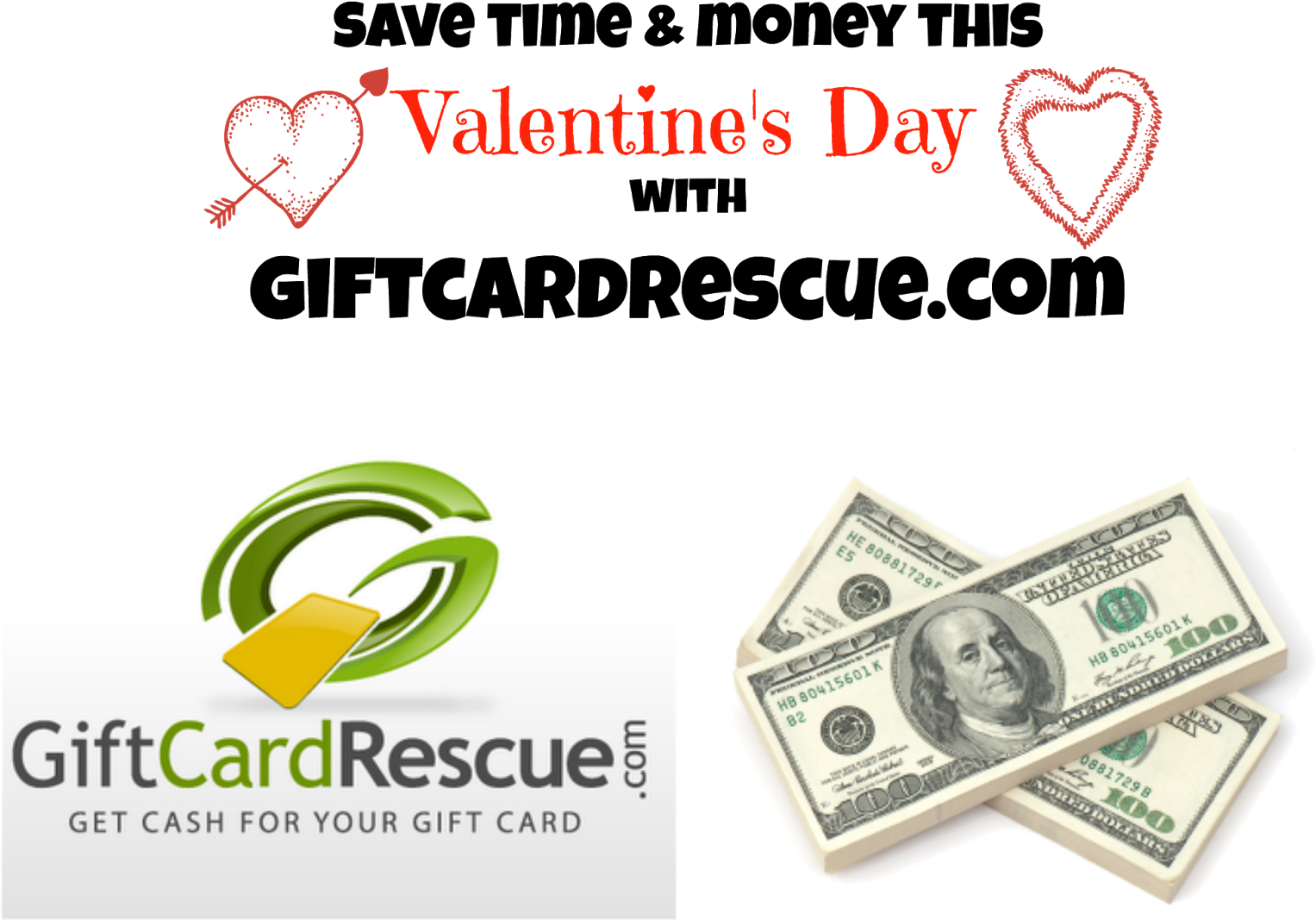 Save Time & Money This Valentine's Day With Giftcardrescue Clipart (1527x1067), Png Download