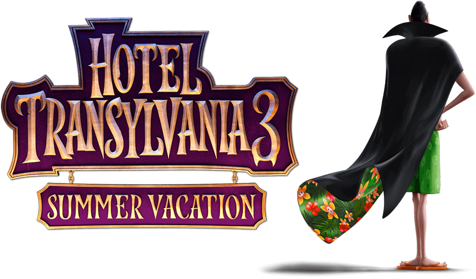 Hotel Transylvania 3 Movie Name And Dracula Standing - Hotel Transylvania 3 Characters Png Clipart (1000x562), Png Download