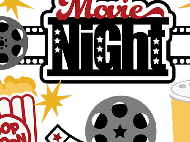Night Sky Clipart Outdoor Movie Night - Movie Scrapbook Paper - Png Download (640x480), Png Download