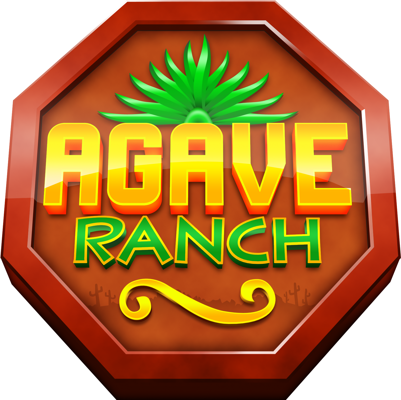 Agave Ranch Golden Tee - Sign Clipart (2472x1899), Png Download