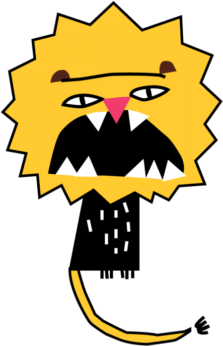 Roar The Lion - Temporary Tattoo Clipart (449x697), Png Download