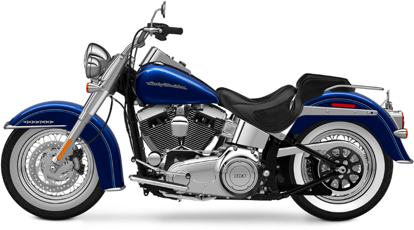 2017 Heritage Softail Blue Clipart (973x675), Png Download