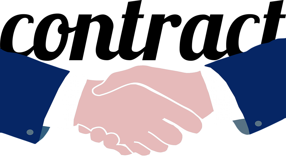 Clip Black And White Library Two People Shaking Hands - Valid Contract - Png Download (960x530), Png Download