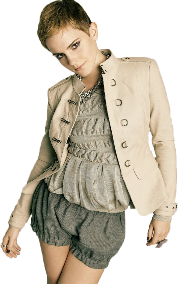Ahuj, Mám Pro Vás Png Do Designu Apod - Emma Watson Marie Claire Clipart (585x934), Png Download