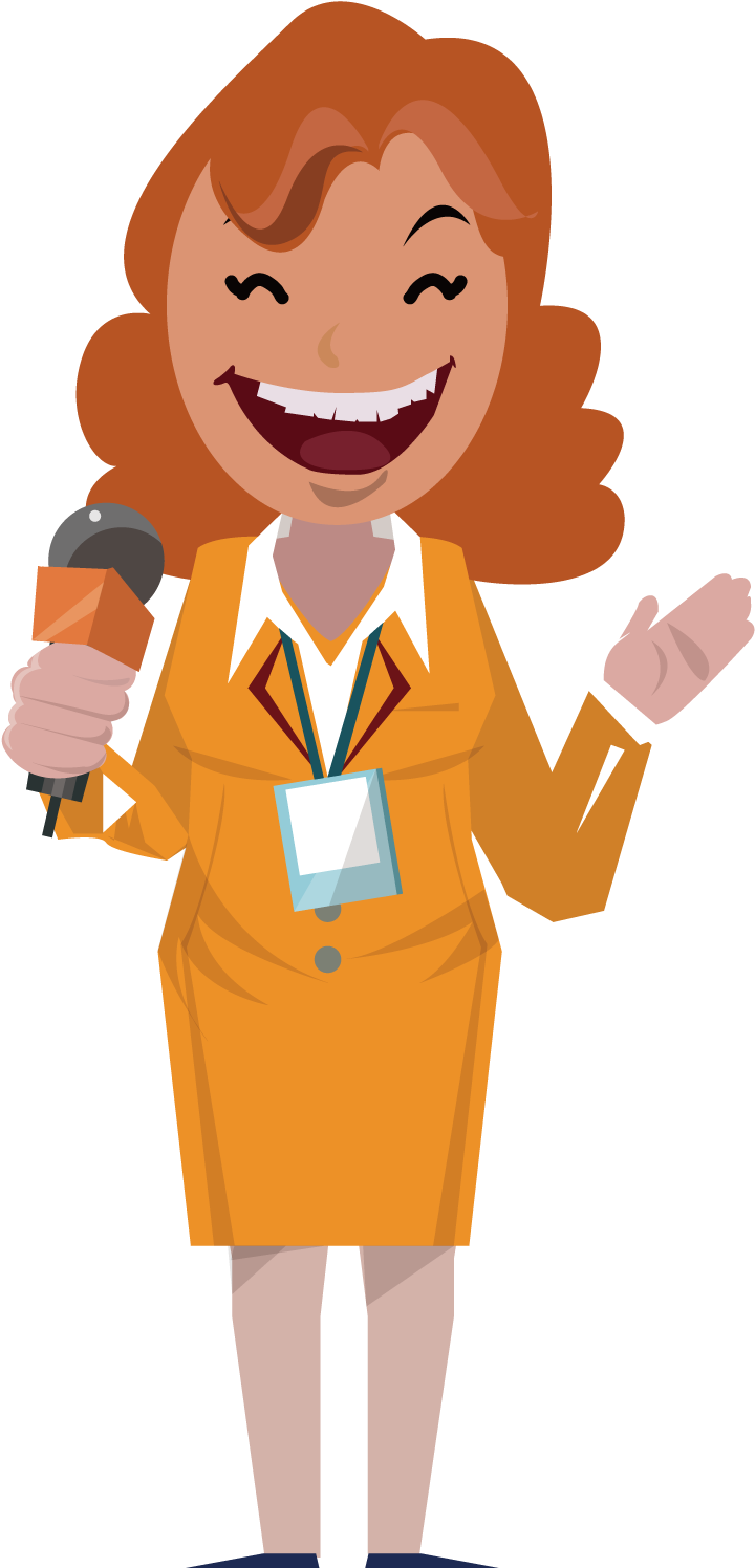 Journalist News Cartoon Clipart (1500x1500), Png Download