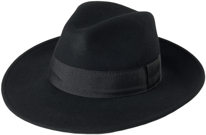 Black Hipster Hat - Round Black Hat Clipart (800x800), Png Download