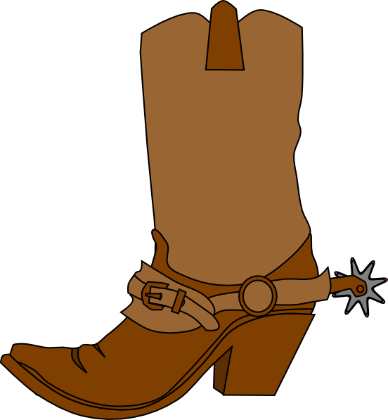 How To Set Use Cowboy Boot Svg Vector Clipart (552x597), Png Download
