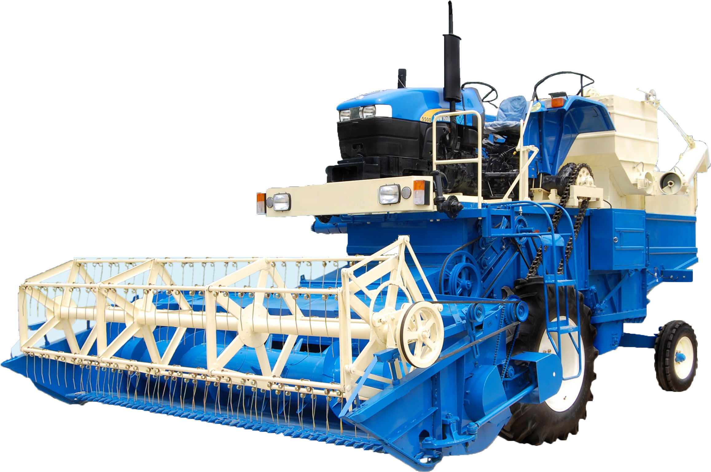New Holland Tractor Harvester Clipart (2407x1547), Png Download